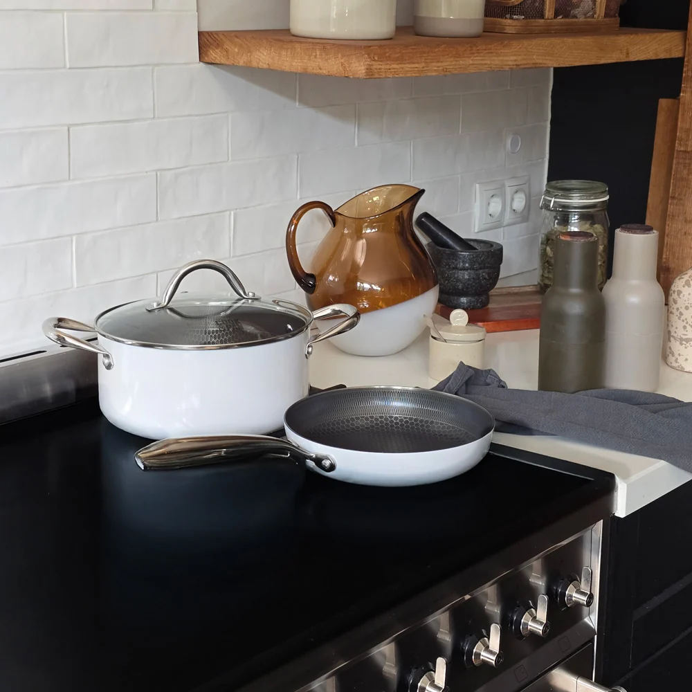 Go Ivory Honey Gryde med låg 22 cm - Rustfrit stål