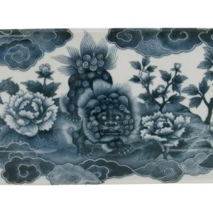 Japonism Lion middagstallerken - 14x28,5 cm.
