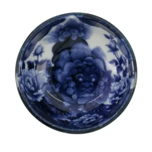 Japonism Lion skål, blå/hvid - 95 ml