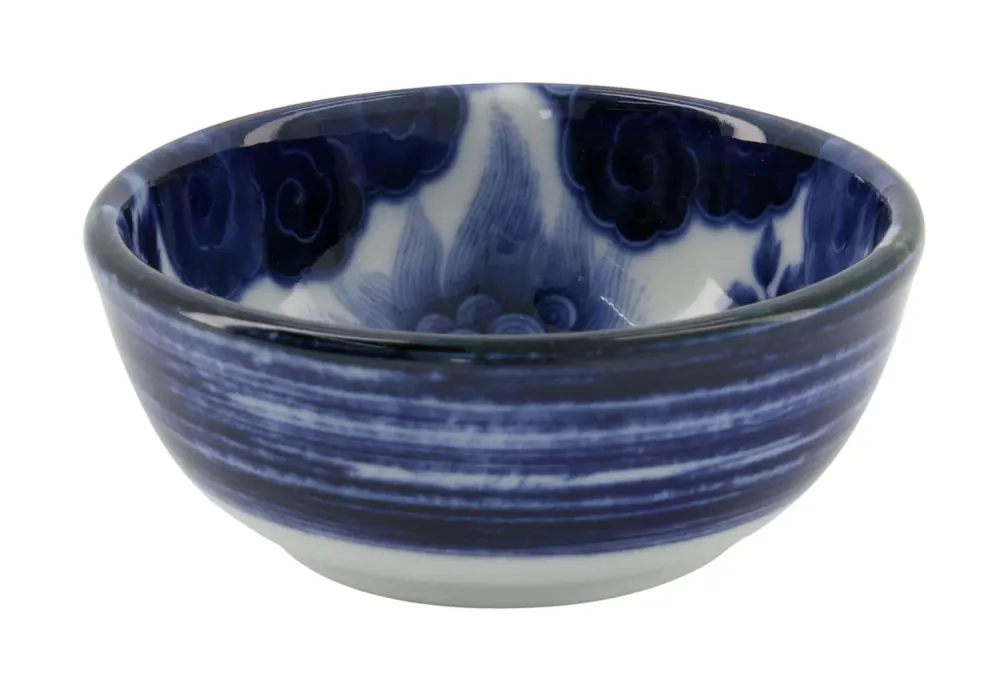 Japonism Lion skål, blå/hvid - 95 ml