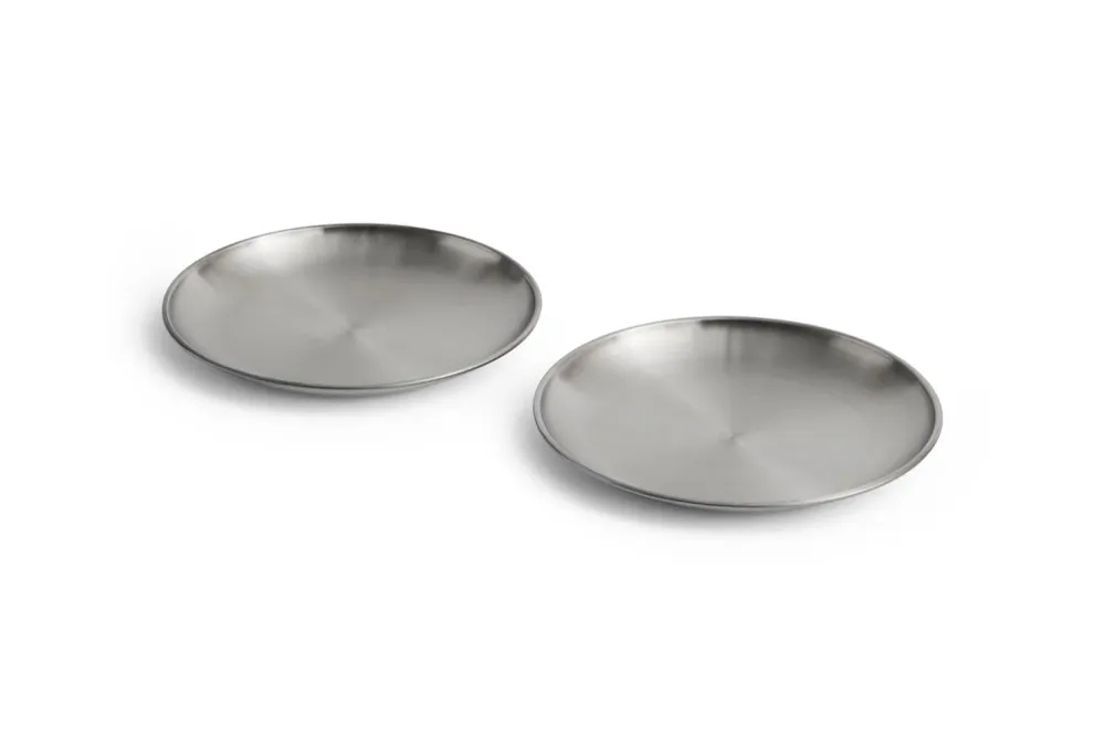 x Jasper Morrison Steel frokosttallerkener, Ø20 cm - 2 stk