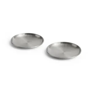 x Jasper Morrison Steel tallerkener, Ø12,5 cm - 2 stk