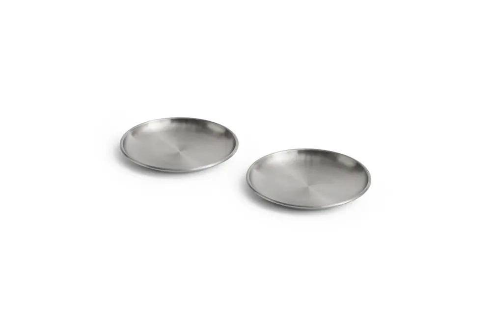 x Jasper Morrison Steel tallerkener, Ø12,5 cm - 2 stk