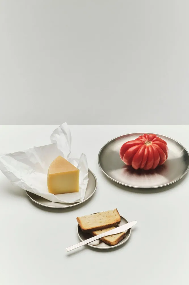 x Jasper Morrison Steel tallerkener, Ø12,5 cm - 2 stk