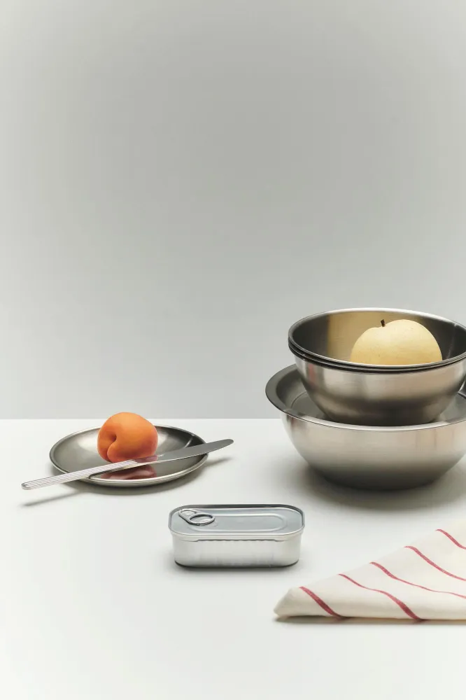 x Jasper Morrison Steel tallerkener, Ø12,5 cm - 2 stk