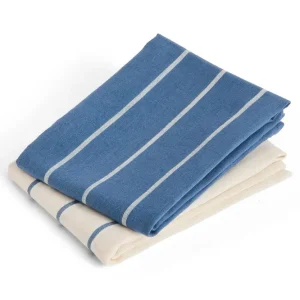x Jasper Morrison viskestykker, 2 stk - Blue beige stripe