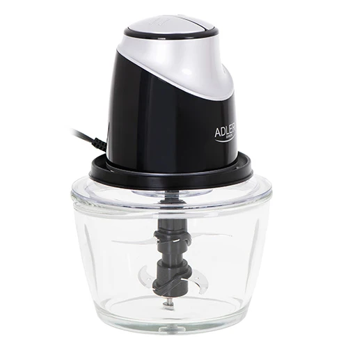 Køkkenhakker med Glasbeholder & 4 Rustfri Stålblade – 1,2L