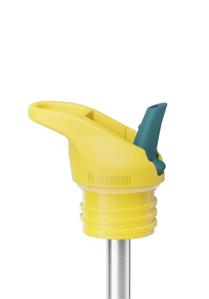 Klean Kanteen Rise isoleret vandflaske i rustfri stål med Flip Seal Sport Cap, Turquoise Kaleidoscope, 473 ml