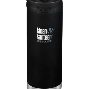 Klean Kanteen TKWide termokrus i rustfri stål med lækkefrit drikkelåg, Black, 473 ml