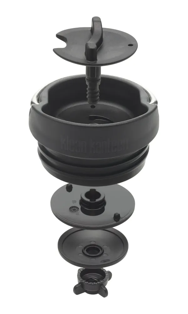 Klean Kanteen TKWide termokrus i rustfri stål med lækkefrit drikkelåg, Black, 473 ml