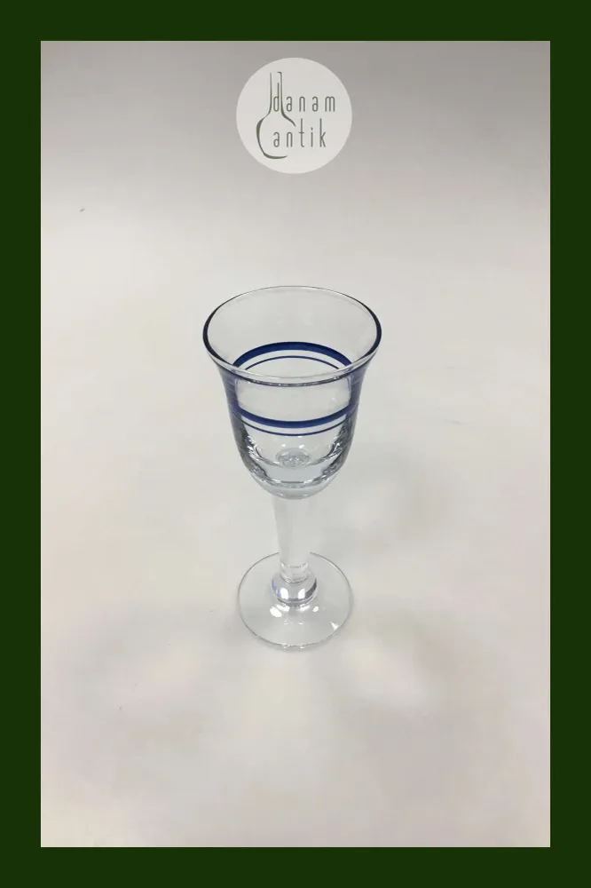 "Blå Klokke" Portvinsglas Holmegaard
