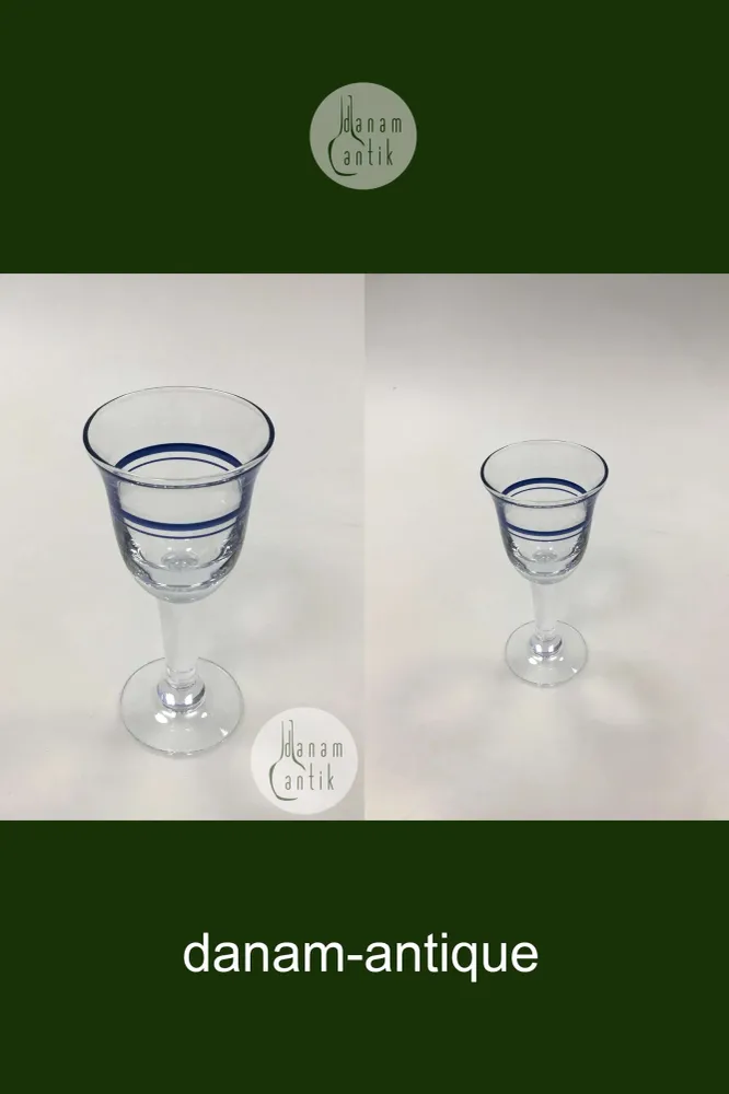 "Blå Klokke" Portvinsglas Holmegaard
