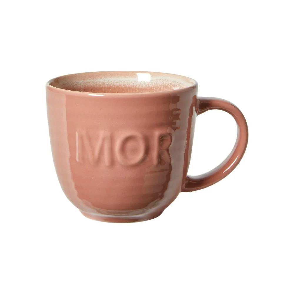 Krus i lyserød - med tekst "MOR"