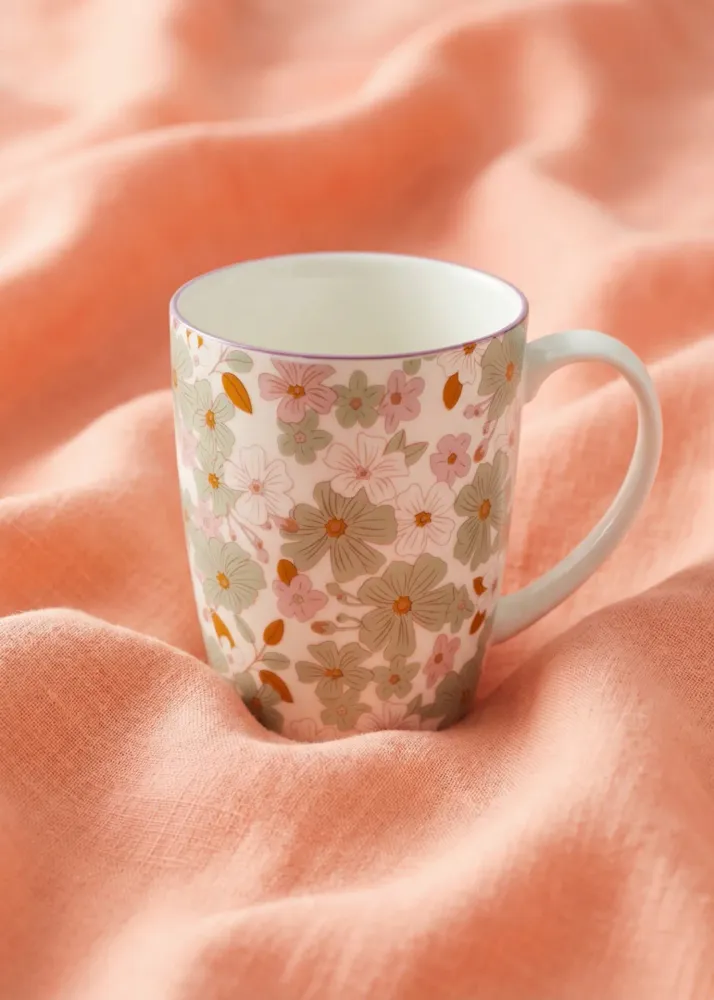 Krus med blomster - 330 ml