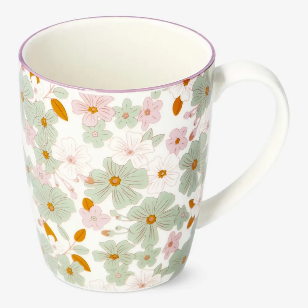 Krus med blomster - 330 ml