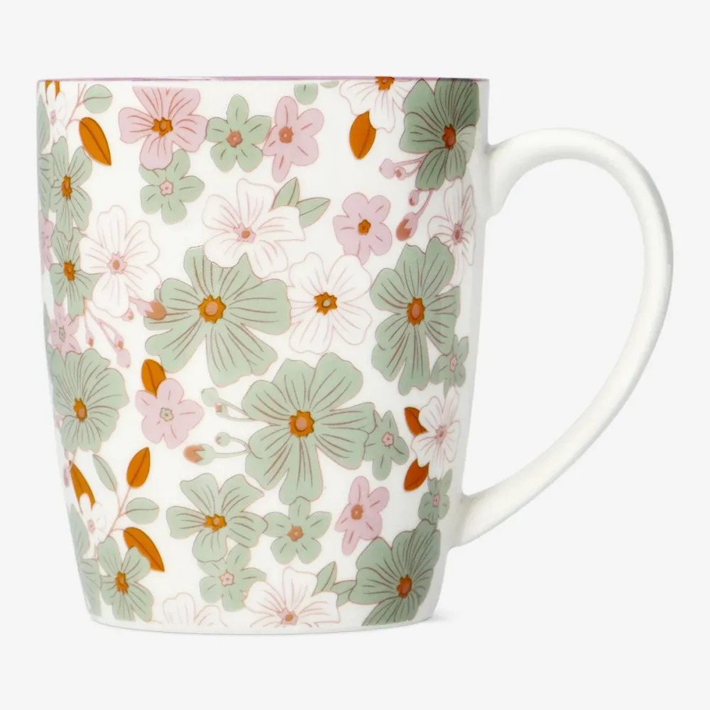 Krus med blomster - 330 ml