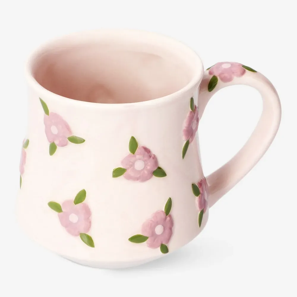 Krus med prægede Kirsebærblomster - 320 ml