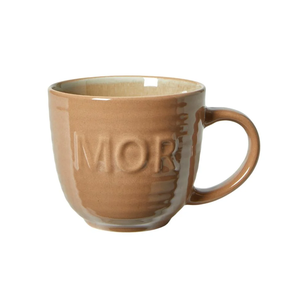Krus i sandfarve - med tekst "MOR"