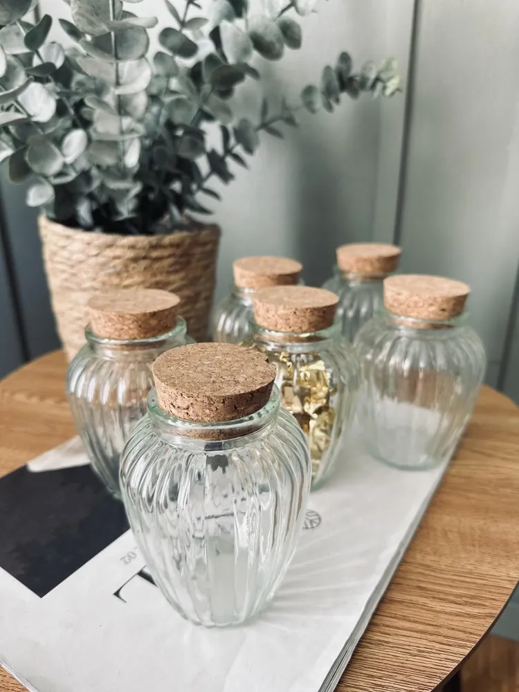 Krydderiglas m. kork 280 ml – pakke med 6 stk