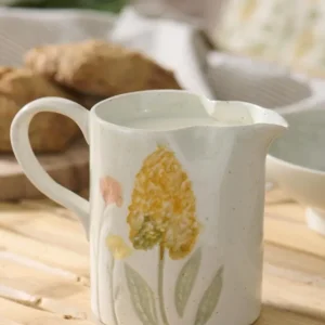Ib Laursen - Kande m/tud blomster udvendig - Stentøj - 24032-00