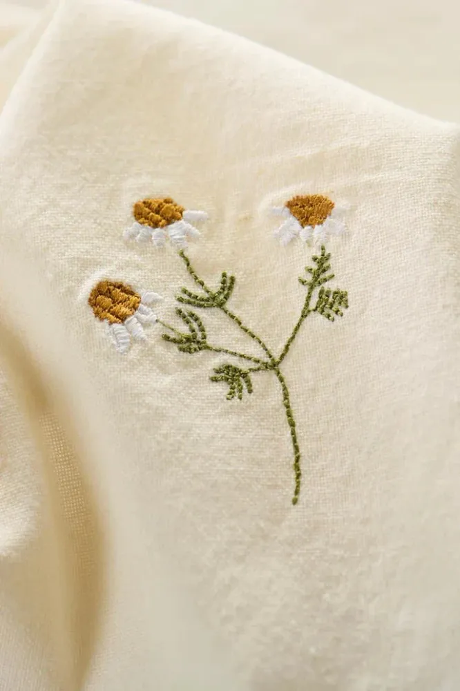 Ib Laursen - Stofserviet Flora M/marguerit Butter Cream - 63032-82