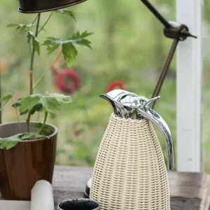 Ib Laursen - Termokande natur polyrattan håndflettet 1,5 ltr - Polyrattan, Rustfrit stål, Plastik - 1619-30