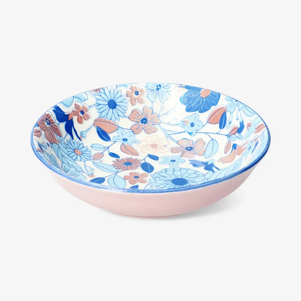Lav blomstret skål - 14 cm