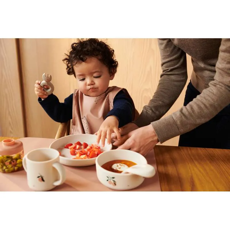 Liewood Vivi Baby Spisesæt - 4 dele - Silikone - Peach/Sea Shell Mix