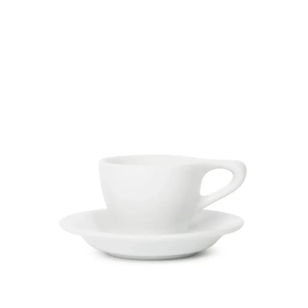Lino Espresso kop 90ml med underkop - Hvid