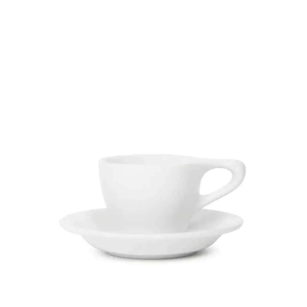 Lino Espresso kop 90ml med underkop - Hvid