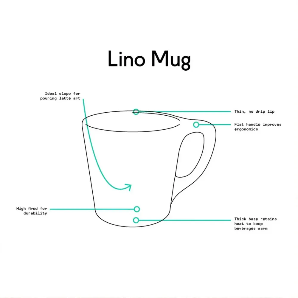 Lino kaffekrus 300ml - Hvid