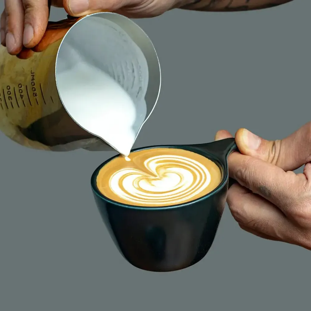 Lino Lille Cappuccino Kop 150ml med underkop - Sort