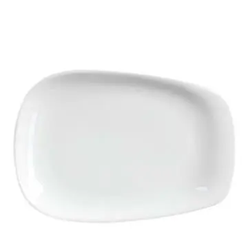Lino Stor Tallerken - Hvid