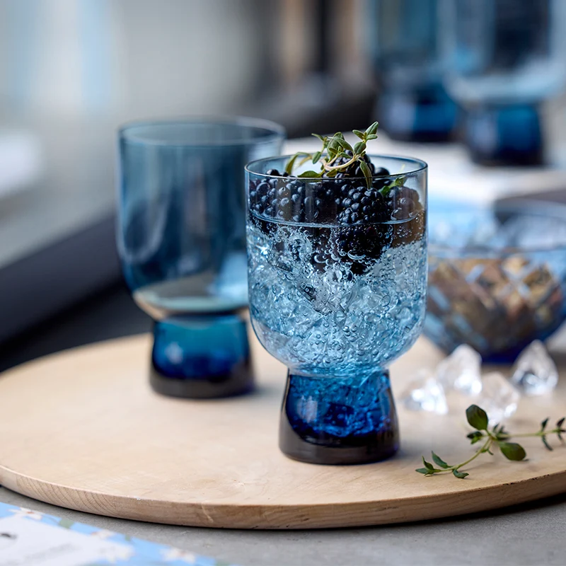 Lyngby Glas - Sorrento Vandglas 30 Cl. 4 stk. - Blå