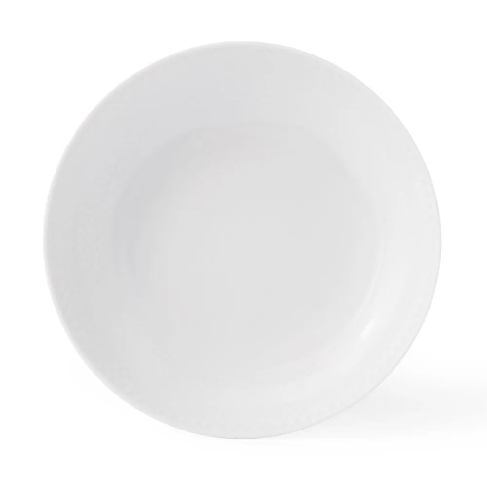 Lyngby Porcelæn - Rhombe Coupetallerken 20 Cm. - Hvid