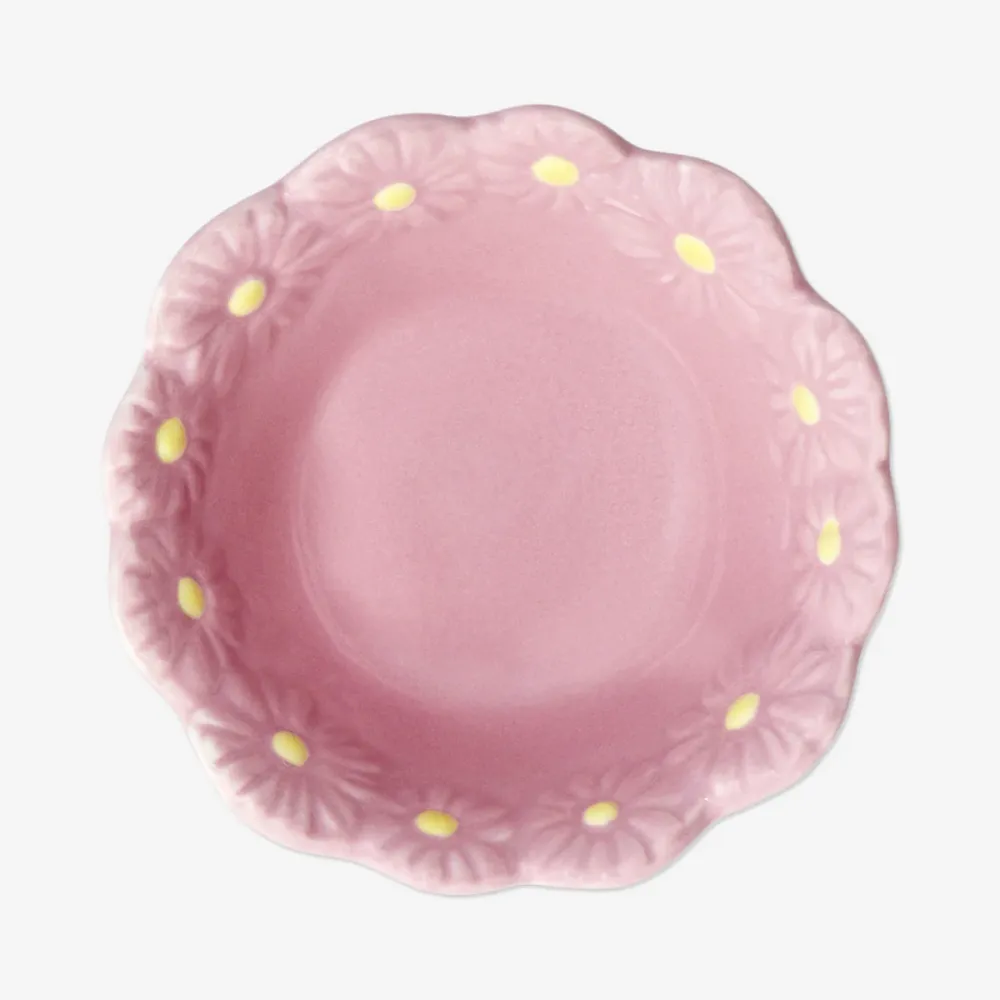 Lyserød blomsterskål - 9 cm