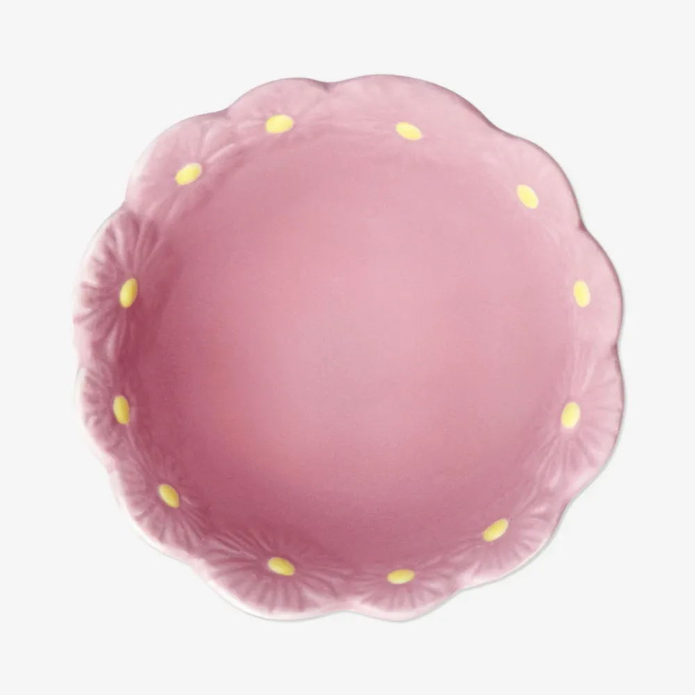 Lyserød blomsterskål - 11 cm