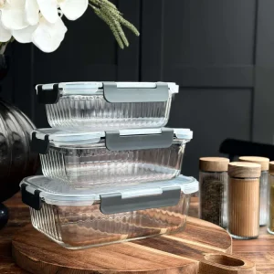 Madopbevaring i glas - 3 stk