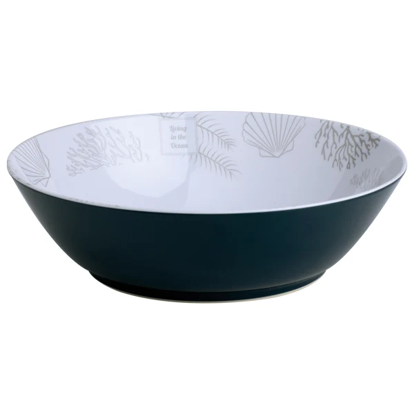 Marine Business, MB Living suppe tallerken, Ø16cm, 6 stk, marineblå/beige