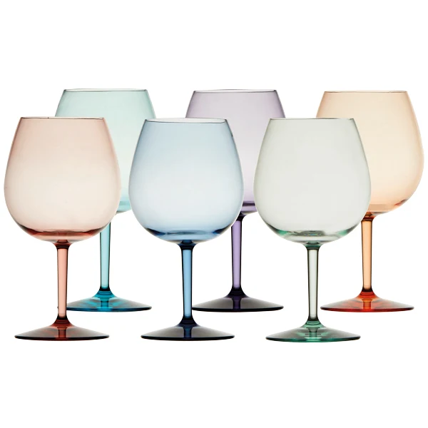 Marine Business, MB Party Ecozen glas, 650ml, 6 stk, ubrydeligt, farver
