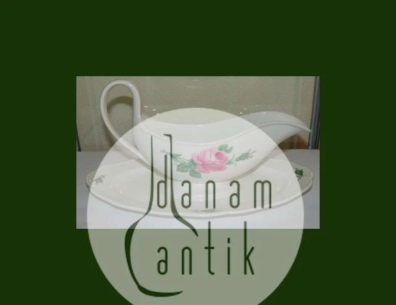 Meissen Porcelæn Sovseskål med underskål Rose Design