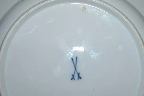 Meissen Porcelæn Spisetallerken med Blomster Design