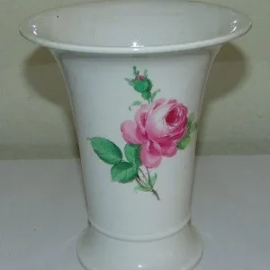 Meissen Porcelæn Vase med Rose Design