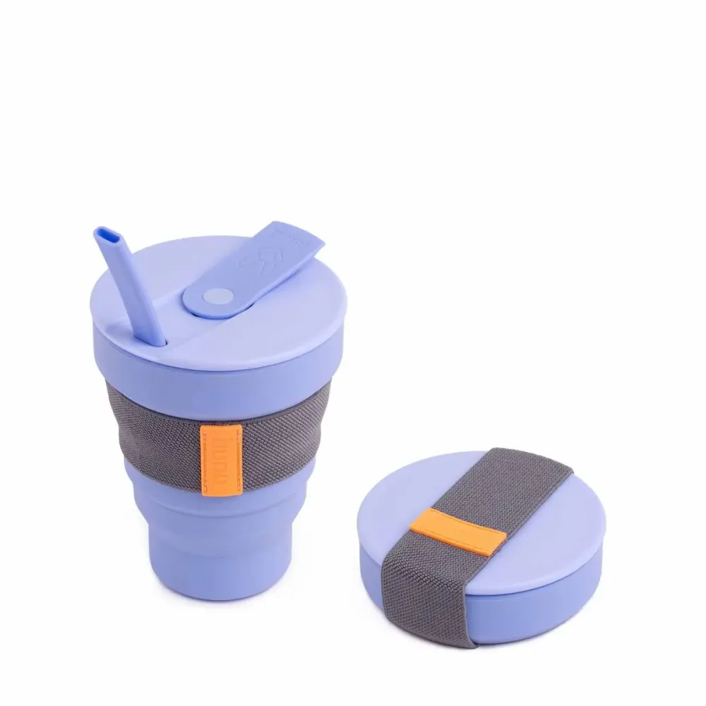 Mugg Genanvendelig/Sammenklappelig. 16oz, lavendelblå