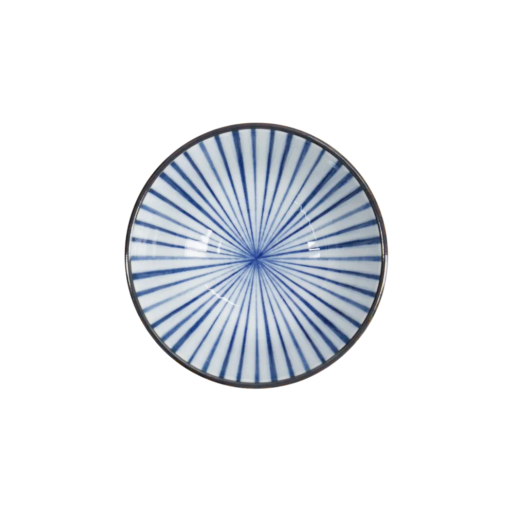 Natsu Tokusa Rice skål, blå/hvid - Ø12 cm.