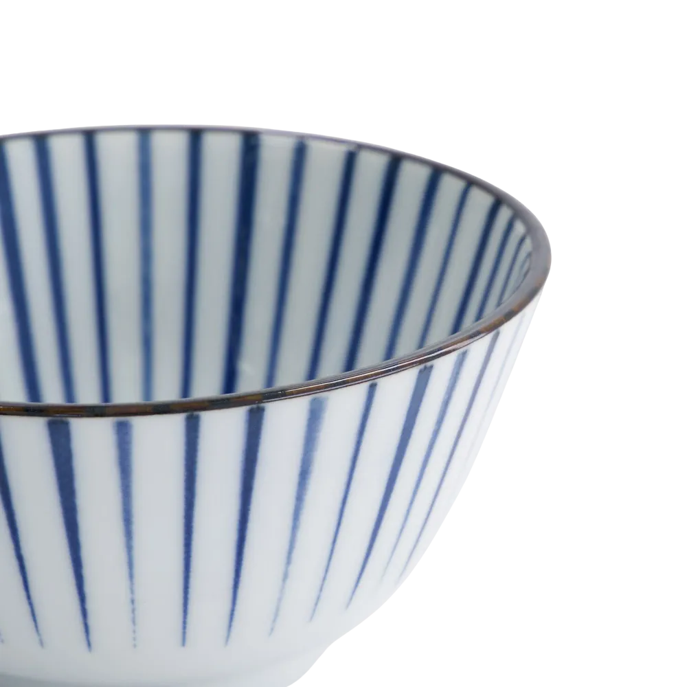 Natsu Tokusa Rice skål, blå/hvid - Ø12 cm.