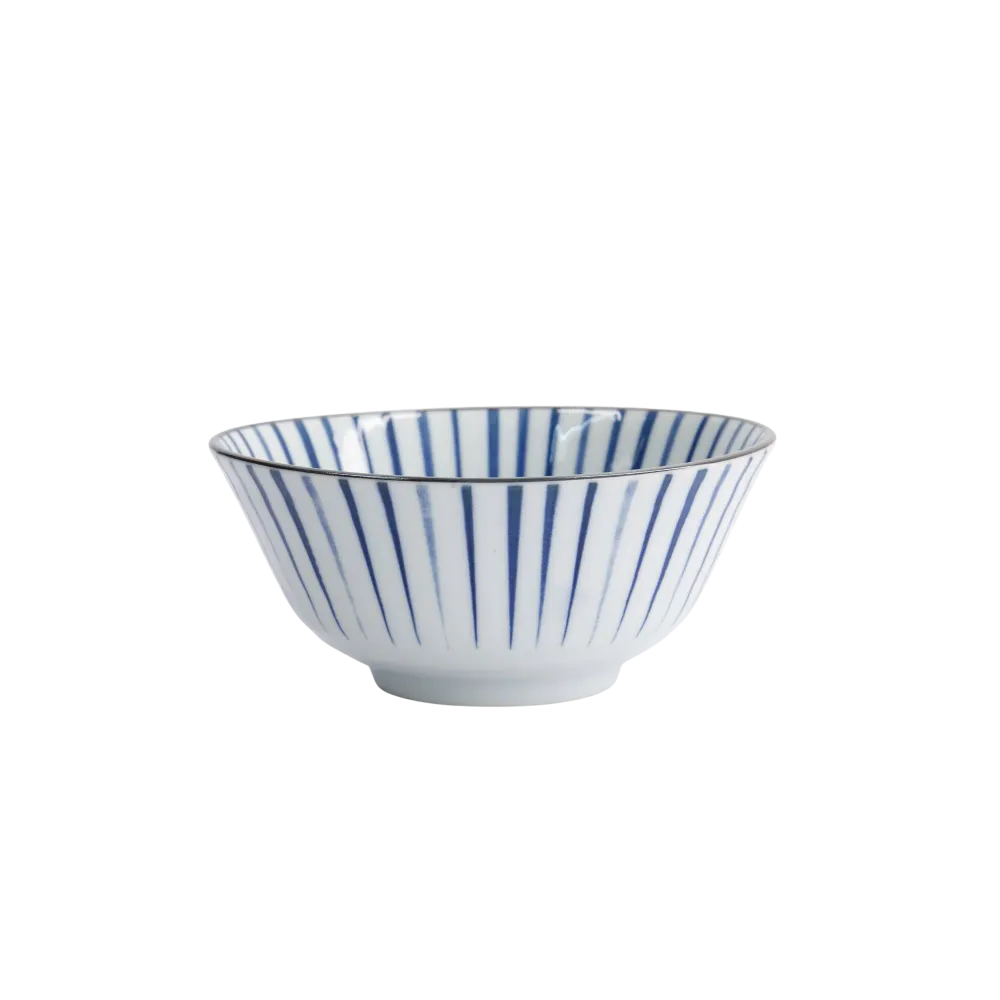 Natsu Tokusa Tayo skål, blå/hvid - Ø15,2 cm.