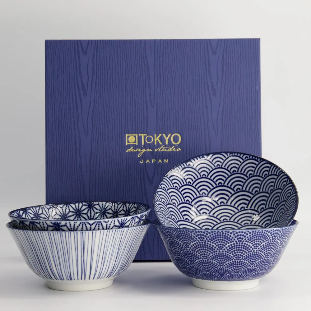 Nippon skåle, Blue Tayo - 4 stk.