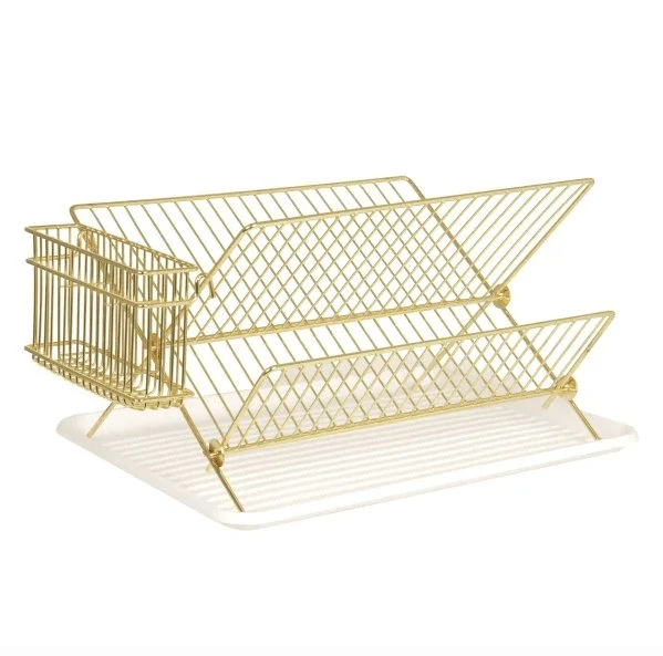 Opvaskestativ - Gold / White