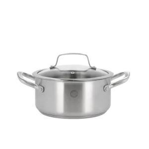 Pillivuyt Gourmet Roya Gryde med glaslåg Dia 20 cm 3 liter Stål